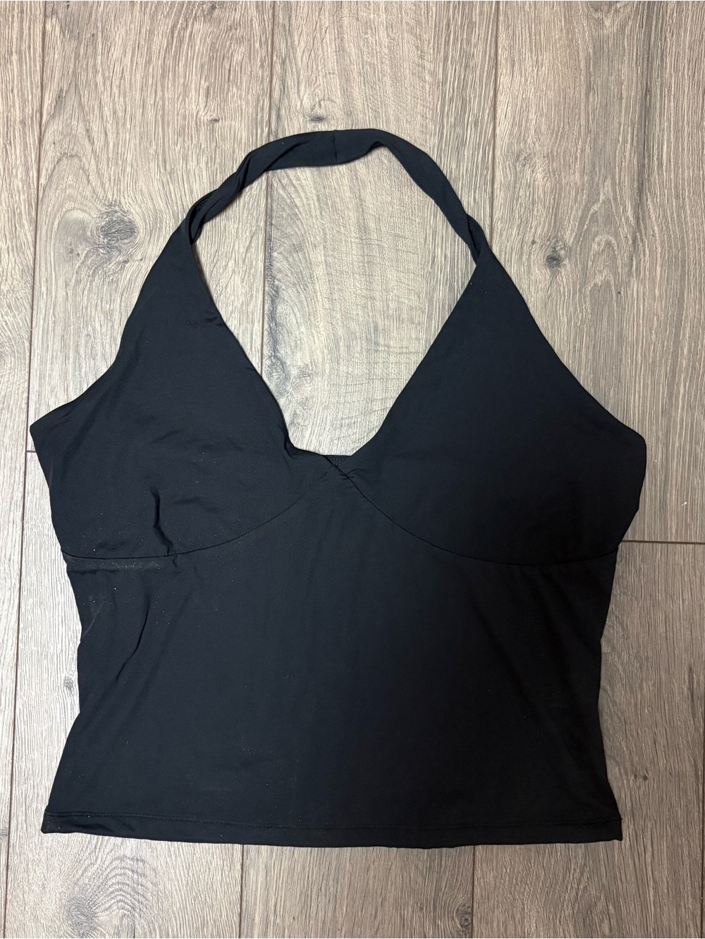 Black halter tank top